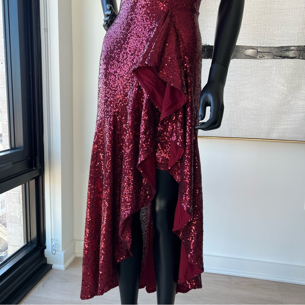 Grace Karin Red High Low V-Neck Sundress - Picture 5 of 7